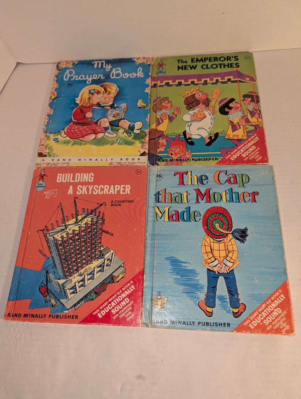 Vintage 40's - 70's Rare Children's Picture Books Rand McNally Elf